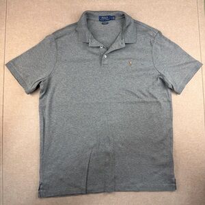 Polo Ralph Lauren Shirt Men’s Size L Gray Classic Fit Embroidered‎ Logo Cotton